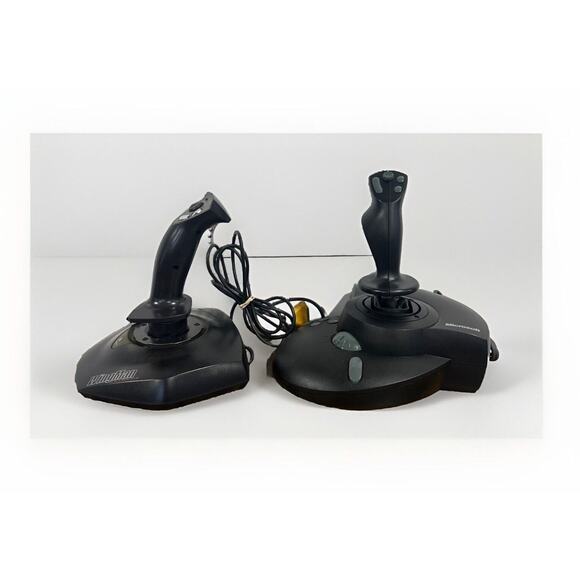 VTG Microsoft Side Winder Force Feedback Pro + Logitech Wingman Joystick Control - Picture 1 of 13